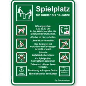Spielplatzschild Spielplatz 8P - KSP-3