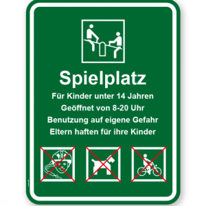 Spielplatzschild Spielplatz 3P - KSP-3