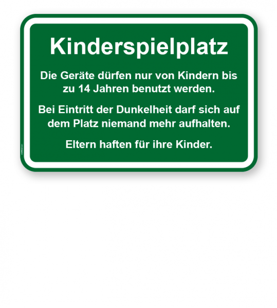 Spielplatzschild Kinderspielplatz - 2 - KSP-3
