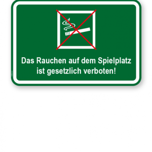 Zusatzschild Das Rauchen auf dem Spielplatz ist gesetzlich verboten - KSP-3