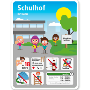 Spielplatzschild Schulhof - KSP-4-SH-01