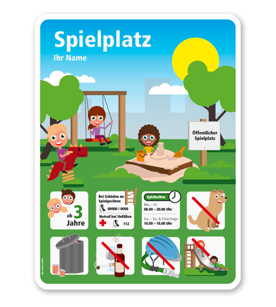 Spielplatzschild Spielplatz - KSP-4-02