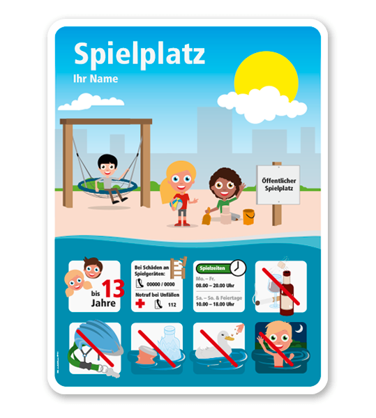 Spielplatzschild Spielplatz - KSP-4-04