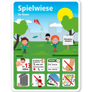 Spielplatzschild Spielwiese - VSS