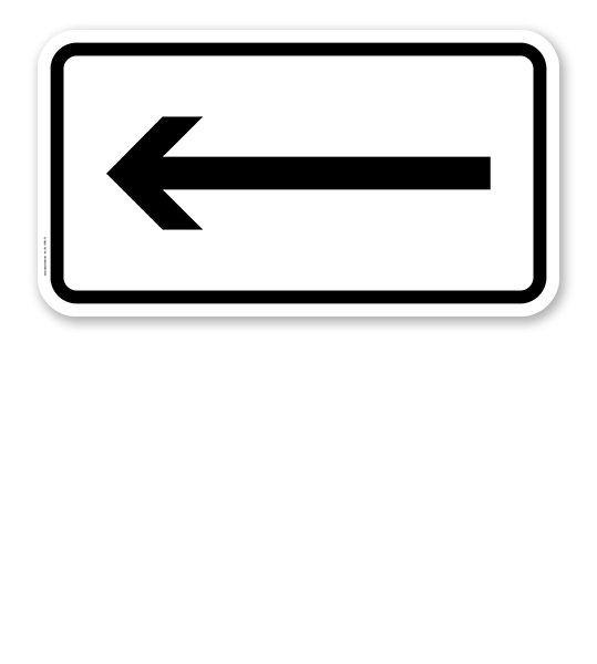 Zusatzschild Linksweisend – Verkehrsschild VZ 1.000-10