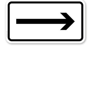 Zusatzschild Rechtsweisend – Verkehrsschild VZ 1.000-20