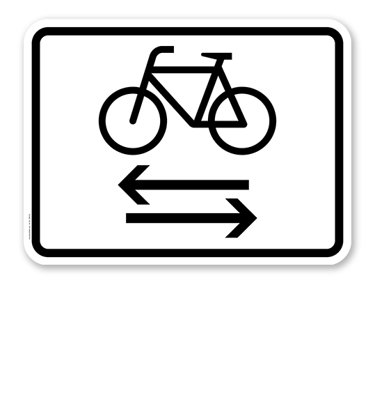 Zusatzschild Kreuzender Radverkehr von links und rechts – Verkehrsschild VZ 1.000-32