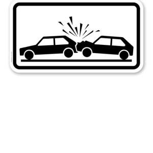 Zusatzschild Unfallgefahr – Verkehrsschild VZ 1007-31
