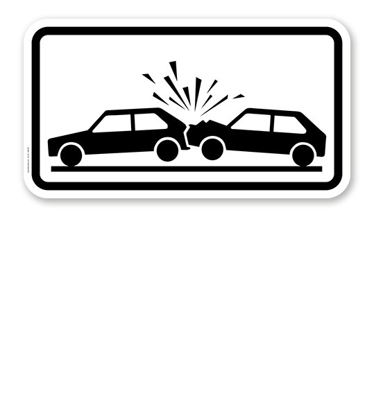 Zusatzschild Unfallgefahr – Verkehrsschild VZ 1007-31