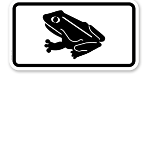 Zusatzschild Amphibienwanderung – Verkehrsschild VZ 1007-33