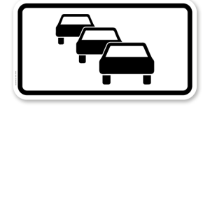 Zusatzschild Staugefahr – Verkehrsschild VZ 1007-32