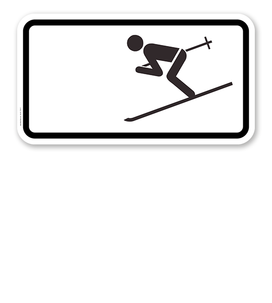 Zusatzschild Wintersport erlaubt – Verkehrsschild VZ 1010-11