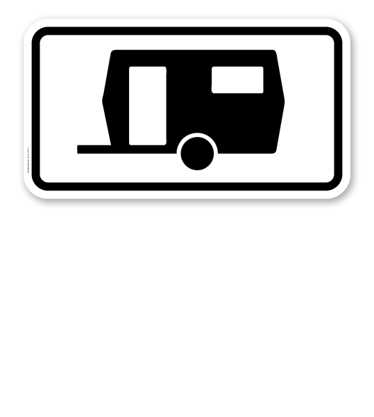 Zusatzschild Für Parkflächen, auf denen Wohnwagen auch länger als 14 Tage parken dürfen – Verkehrsschild VZ 1010-13