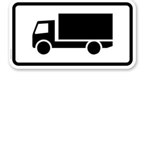 Zusatzschild Nur Kraftfahrzeuge mit zul. Gesamtmasse ü. 3,5 t, einschl. ihrer Anhänger und Zugmaschinen, ausgenommen Pkw und Kraftomnibusse – Verkehrsschild VZ 1048-12