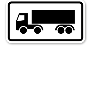 Zusatzschild Nur Sattelkraftfahrzeuge – Verkehrsschild VZ 1048-14