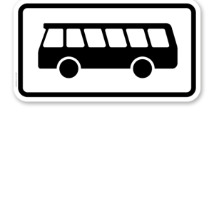 Zusatzschild Nur Kraftomnibusse – Verkehrsschild VZ 1048-16