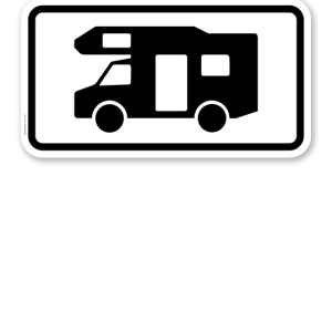 Zusatzschild Nur Wohnmobile – Verkehrsschild VZ 1048-17