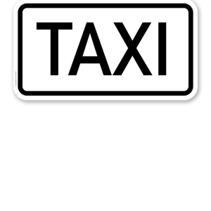 Zusatzschild Taxi – Verkehrsschild VZ 1050-30