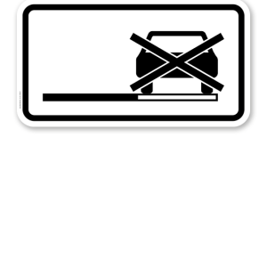 Zusatzschild Halteverbot auch auf dem Seitenstreifen – Verkehrsschild VZ 1060-31