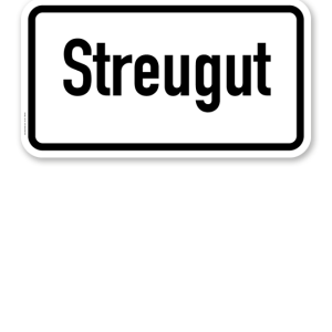 Zusatzschild Streugut – Verkehrsschild VZ 1060-30