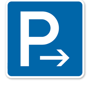 Parkplatzschild Parken Ende - Verkehrszeichen VZ 314-20 - quadratisch - P