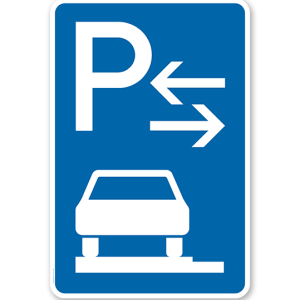 Parkplatzschild Parken ganz auf Gehwegen - Mitte - VZ 315-63