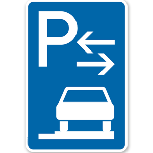 Parkplatzschild Parken ganz auf Gehwegen - Mitte - VZ 315-68