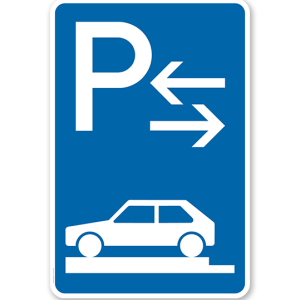 Parkplatzschild Parken ganz auf Gehwegen - Mitte - VZ 315-83