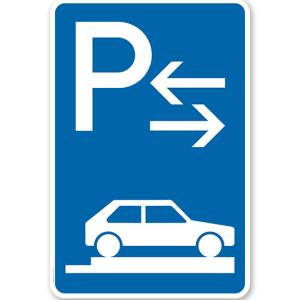 Parkplatzschild Parken ganz auf Gehwegen - Mitte - VZ 315-88