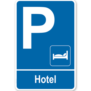 Parkplatzschild - Hotel – P