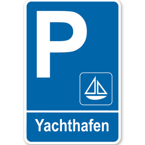Parkplatzschild - Yachthafen – P