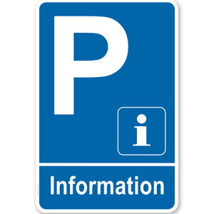 Parkplatzschild - Information – P