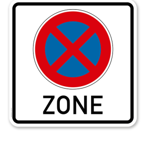 Halteverbotsschild Absolutes Halteverbot - Zone - quadratisch