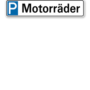 Parkplatzreservierer / Parkplatzschild - Motorräder – P