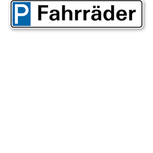 Parkplatzreservierer / Parkplatzschild - Fahrräder – P