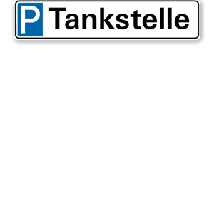 Parkplatzreservierer / Parkplatzschild - Tankstelle – P
