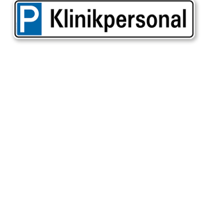Parkplatzreservierer / Parkplatzschild - Klinikpersonal – P