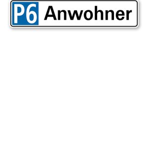 Parkplatzreservierer / Parkplatzschild - Anwohner - mit Parkplatznummer – P