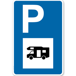 Parkplatzschild - Wohnmobil - mit Wohnmobilsymbol – P