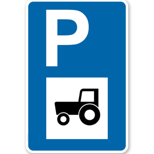 Parkplatzschild - Traktor - mit Traktorsymbol – P