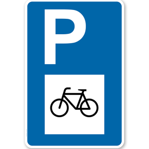 Parkplatzschild - Fahrrad - mit Fahrradsymbol – P