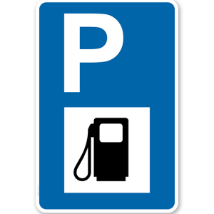 Parkplatzschild - Tankstelle - mit Zeichen VZ 365-52 – P