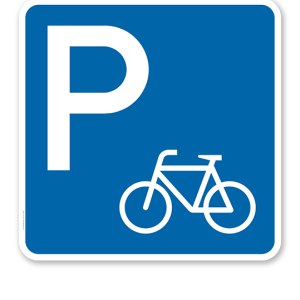 Parkplatzschild Fahrrad - quadratisch - P
