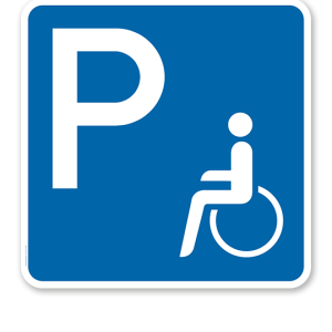 Parkplatzschild Behinderte - quadratisch - P