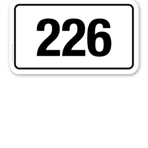Parkplatzschild individuelle Platznummerierung - dreistellig – P