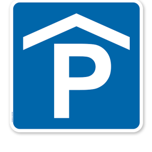 Parkplatzschild Parkhaus - Verkehrszeichen VZ 314-50 - quadratisch - P