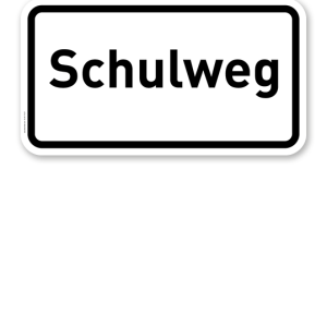 Zusatzschild Schulweg – Verkehrsschild VZ 2303