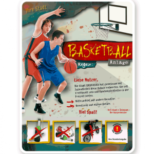 Spielplatzschild Basketball 4P - PB