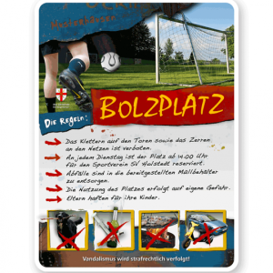 Spielplatzschild Bolzplatz 4P - PB