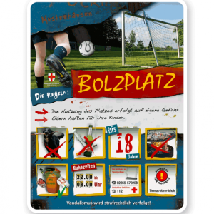 Spielplatzschild Bolzplatz 8P - PB